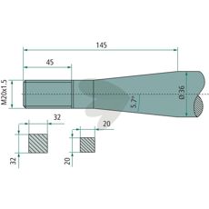 Balspjut konisk mutter Kverneland M20X1,5 - 55502