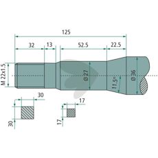 Balspjut konisk mutter Schrijvers M22X1,5