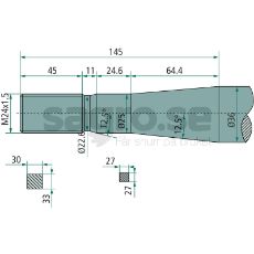 Balspjut konisk mutter Parmiter M24X1,5