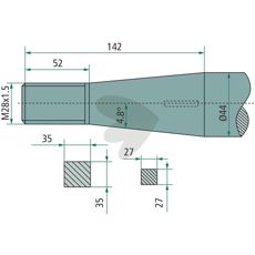 Balspjut konisk mutter Weidemann, M28X1.5