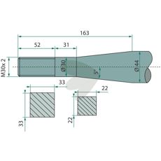 Balspjut konisk mutter Bressel & Lade M30X2