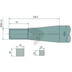 Balspjut rak, med konisk mutter Lngd 1100mm 55589