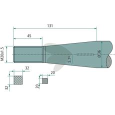 Balspjut konisk mutter Kverneland M20X1,5 - 53433