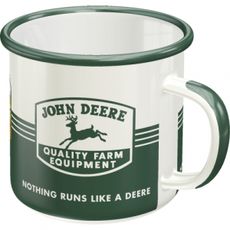 Mugg John Deere 360 ml emalj  - Nothing runs lika a Deere