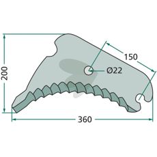 Kniv fr rundbalspress - 16617411