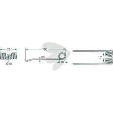 Pick-up pinne Welger 190 mm  - 940526700