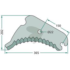 Kniv fr rundbalspress - 0982210100