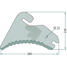 Kniv fr rundbalspress - 982210400