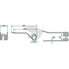 Rfspinne hger Deutz Fahr (Kverneland) 405 mm