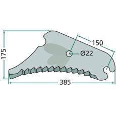Kniv fr rundbalspress - 16518393