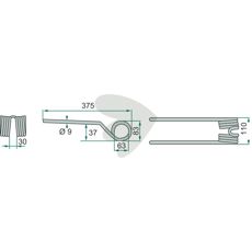 Rfspinne Deutz Fahr (Kverneland), Vicon 375mm
