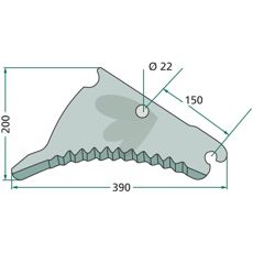 Kniv fr rundbalspress - VF16613168