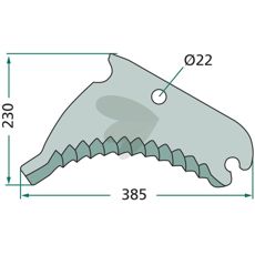 Kniv fr rundbalspress - VF16651648