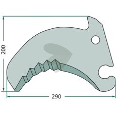 Kniv fr rundbalspress - 277761.0