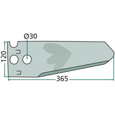 Kniv till snittvagn - 345144.2