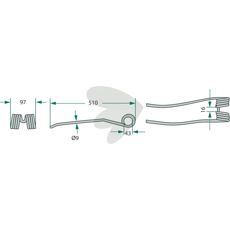 Fjderpinnar strnglggare Pttinger 510mm