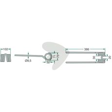 Rfspinne rotorvndare Pttinger 386mm - 10-Pack