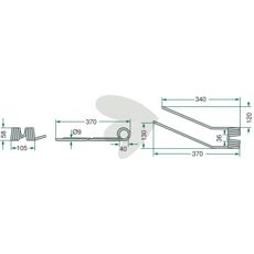 Rfspinne rotorvndare Fella 370mm Hger - 10-Pack