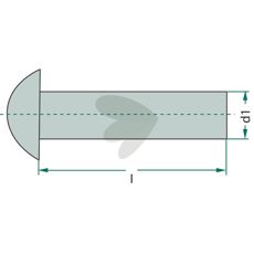 Halvrunda nitar 5X20 ca.126 styck