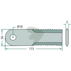 Kniv Halmhack 25-pack - 28-14/3ZH