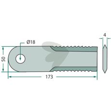 Slagkniv tandad 25-Pack - 28-14/4Z
