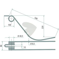 Rfspinne Fontanesi 540 mm