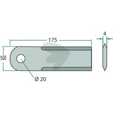 Slagkniv glatt 25-Pack - 7558740