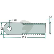 Slagkniv tandad 25-Pack - 44443