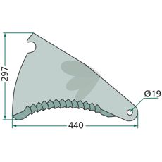 Kniv till snittvagn - 60810