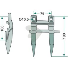 Dubbelfinger 6" i huvudomrdet