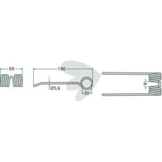Pick-up pinne Claas 190 mm  - 9182390