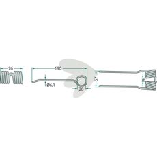 Pick-up pinne Claas 190 mm  - 9862900