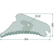 Kniv fr rundbalspress - CC45141