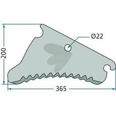 Kniv fr rundbalspress - CC126575