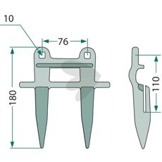 Dubbelt finger 6" 44104500