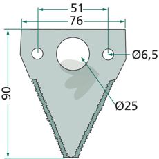Sltterkniv tandad upptill hl mm 25-pack