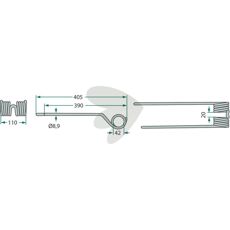 Rfspinne Fransgard, PZ, Kuhn 420mm Hger 10-Pack