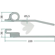 Pinne Pinne John Deere med flera 220mm Z56957