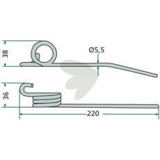 Pinne Pinne John Deere med flera 220mm Z 56958 1