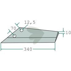 Vingskr hger 340mm hl 12,5mm 2661022