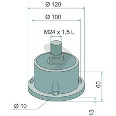 Lagerenhet M24x1,5 L, 6-hls
