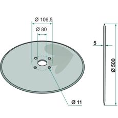 Tallrik Slt,  500 X 5 Mm, Standard