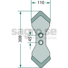 Skr 110X308mm hlavstnd 45mm 05000579