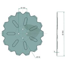 Skivrist 450X5Mm Tandad