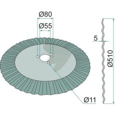 Skivrist Vgig,  510 X 5 Mm, 20"