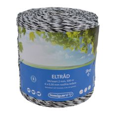 Eltrd Pro+ 2 mm vit/svart 500 m 6x0,30