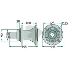 Trumnav med lager 6210 2RS C3
