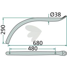Pinnarm Krone W 5.50/4x7 fr. 364400