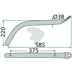 Pinnarm Krone 585 mm