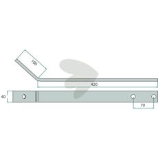 Pinnarm Krone 420mm